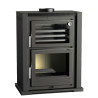Poêle à bois HL-100 - ref 706C01 - Poêle avec très grand four inox - Foyer vermiculite - Haut de gamme - FM Calefaccion