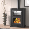 Poêle à bois HL-100 - ref 706C01 - Poêle avec très grand four inox -  Haut de gamme - FM Calefaccion - Exemple d'installation