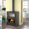 Poêle à bois HL-200 - ref 706C03 - Poêle avec très grand four inox -  Haut de gamme - FM Calefaccion - Exemple d'installation