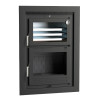 Poêle à bois à encastrer HLI-100 F - ref 706C08 - Poêle avec très grand four inox - Foyer fonte - Haut de gamme
