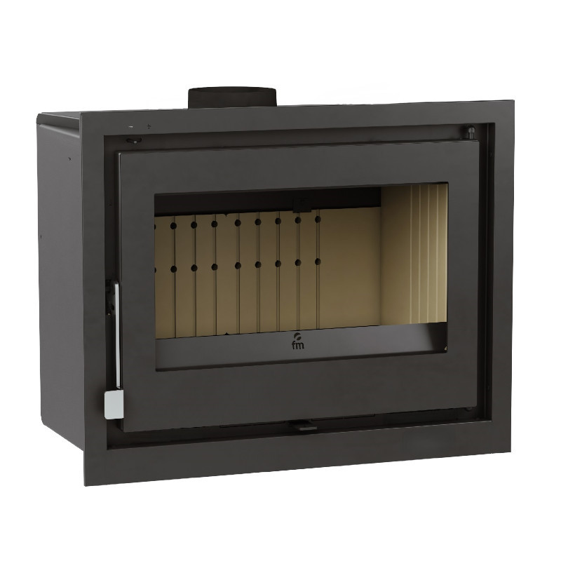 Insert à bois  I-170 - ref 702C01 - 70 cm - 12 à 17 kW - acier et fonte