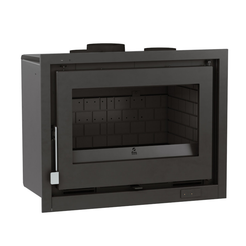 fm insert de cheminee i 170 12 5kw avec porte en fonte