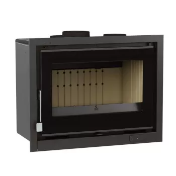 Insert à bois  IT-170 K - ref 702C13 - 70 cm - 12 à 17 kW -  Foyer vermiculite - Verre sérigraphié - FM Calefaccion