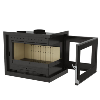 Insert à bois  IT-172 DK - ref 702C27 - 70 cm - 12 à 17 kW -  ouverture de la porte sur deux faces - FM Calefaccion