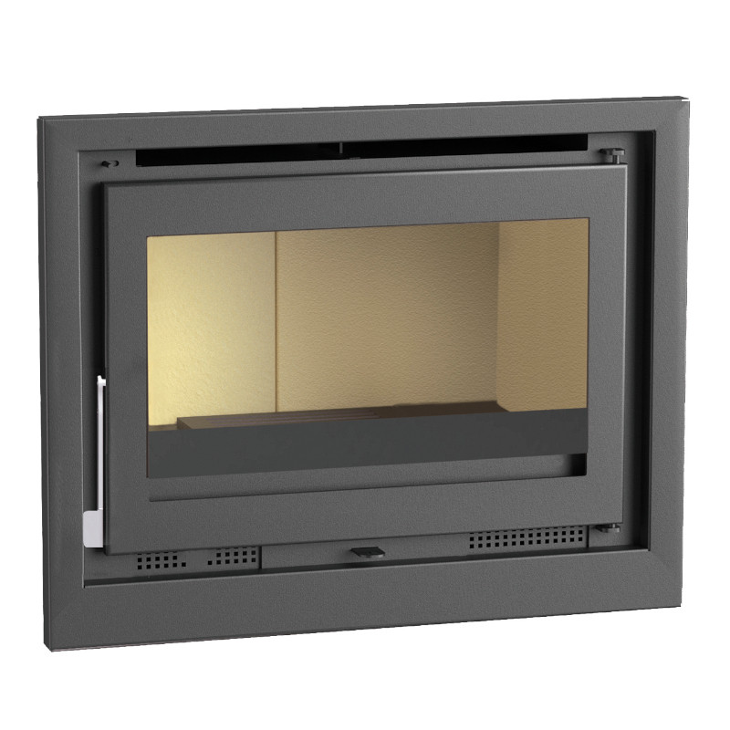 Insert à bois  I-180 - ref 702C02 - 80 cm - 13 à 18 kW - acier et fonte -Convection naturelle - FM Calefaccion