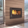 Insert à bois  I-180 - ref 702C02 - 80 cm - 13 à 18 kW - acier et fonte -Convection naturelle - Exemple d'installation