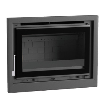Insert à bois  IT-180 K - ref 702C19 - 80 cm - 13 à 18 kW -  Foyer fonte- Verre sérigraphié - FM Calefaccion