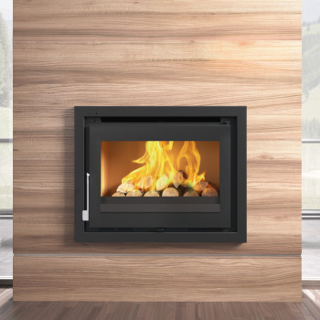 Insert à bois  IT-180 K - ref 702C17 - 80 cm - 13 à 18 kW -  Foyer vermiculite - Verre sérigraphié - FM Calefaccion