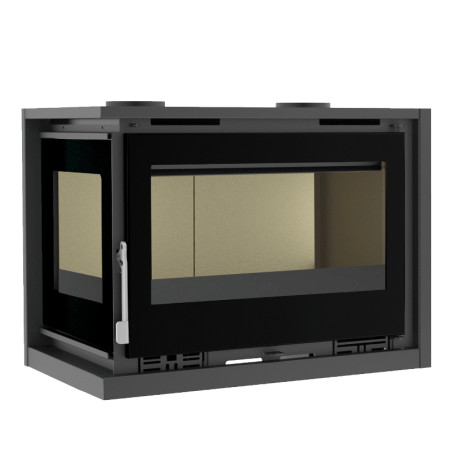 Insert à bois IT-182 IK - ref 702C43 - 80 cm - 12.5 à 18 kW - Foyer vermiculite - Deux côtés vitrés - FM Calefaccion Insert à bois IT-182 IK - ref 702C43 - 80 cm - 12.5 à 18 kW - Foyer vermiculite - Deux côtés vitrés - FM Calefaccion
