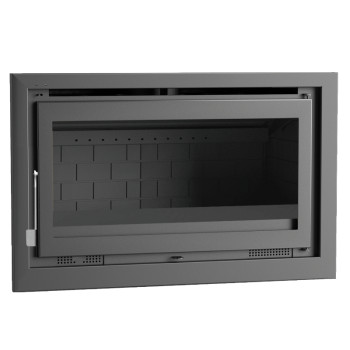 Insert à bois  IT-100 - ref 702C21 - 100 cm - 13.5 à 19 kW -  Foyer fonte- FM Calefaccion