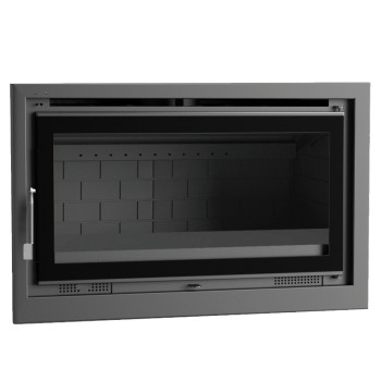 Insert à bois  IT-100 K - ref 702C22 - 100 cm - 19 kW -  Foyer fonte - Vitre sérigraphiée - FM Calefaccion