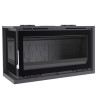 Insert à bois  IT-122 IFK - ref 702C57 - 100 cm - 13.5 à 19 kW -  Foyer fonte - Deux côtés vitrés - FM Calefaccion