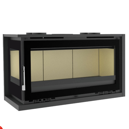 Insert à bois IT-122 IK - ref 702C55 - 100 cm - 13.5 à 19 kW - Foyer vermiculite - Deux côtés vitrés - FM Calefaccion Insert à bois IT-122 IK - ref 702C55 - 100 cm - 13.5 à 19 kW - Foyer vermiculite - Deux côtés vitrés - FM Calefaccion
