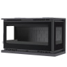 Insert à bois  IT-103 FK - ref 702C61 - 100 cm - 13 à 19 kW -  Foyer fonte - Trois côtés vitrés -  FM Calefaccion