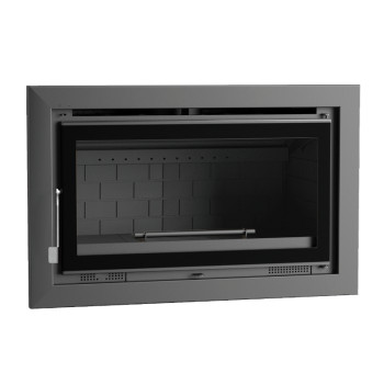 Insert à bois compact IT-165 F - Ref 702C11 - 12.6 à 17 kW - Foyer en fonte - Turbo - Vitre sérigraphiée - FM Calefaccion