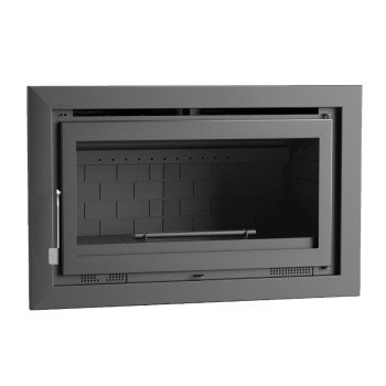 Insert à bois compact IT-165 F - Ref 702C10 - 12.6 à 17 kW - Foyer en fonte - Turbo - FM Calefaccion