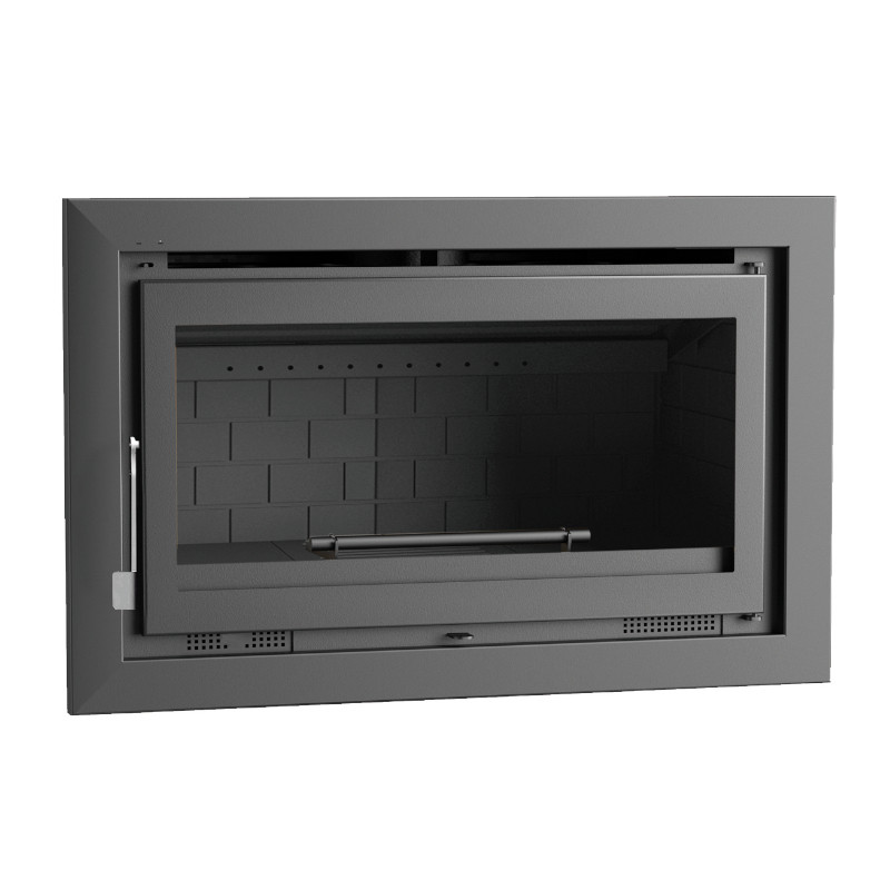 Insert à bois compact IT-165 F - Ref 702C10 - 12.6 à 17 kW - Foyer en fonte - Turbo - FM Calefaccion
