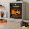 Insert à bois compact I-700 H et IT-170 H - Ref 702C72 - 12.6 à 17 kW -insert avec four - Exemple d'installation