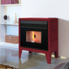 Poêle à granulés BP-170 K - Ref  707C45 - Coloris rouge - canalisable - 9.9 Kw - Exemple installation