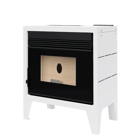 Poêle à granulés BP-170 K - Ref  707C43 - Coloris blanc - canalisable - 9.9 Kw - FM Calefaccion