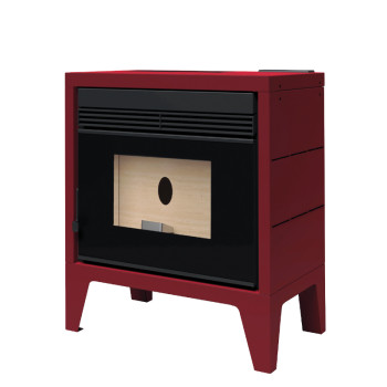 Poêle à granulés BP-170 K - Ref  707C45 - Coloris rouge - canalisable - 9.9 Kw - FM Calefaccion