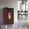 Poêle à granulés BP-700 - ref 707C48 - 15.9 kW - Coloris rouge - Exemple d'installation