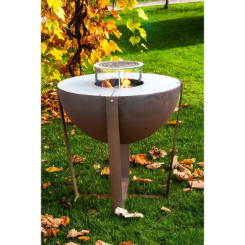 Barbecue IRIS rouille - BQ154 - Laferrotecnica - Image d'ambiance