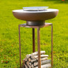 Barbecue ARA rouille - BQ137 - Laferrotecnica - Pied 'range-bûches'