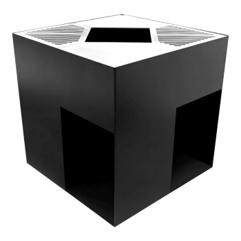 Barbecue GIGLIO - BQ177A - Noir - Laferrotecnica - Plan de cuisson mixte grilles et plaques