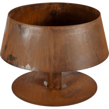 Brasero LAMPADA BRASSA - BR114N - Laferrotecnica - Braséro bas en acier corten - Rouille