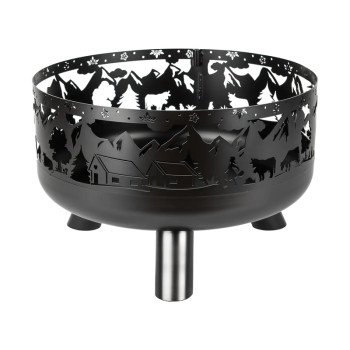 Brasero SOFFIO - BR110 - Laferrotechnica - Un braséro ajouré pour des lumières dansantes.