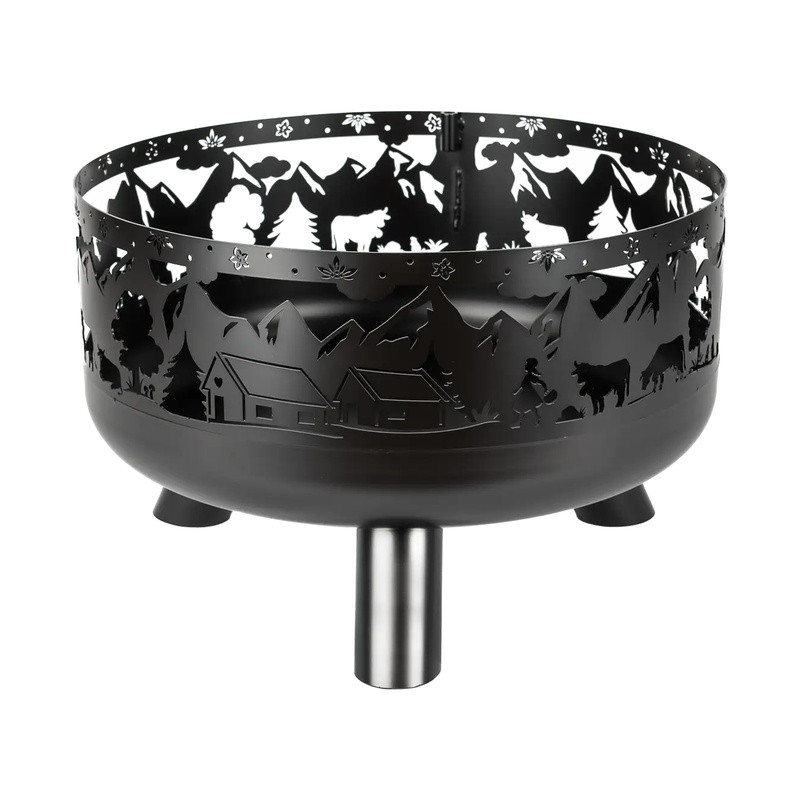 Brasero SOFFIO - BR110 - Laferrotechnica - Un braséro ajouré pour des lumières dansantes.