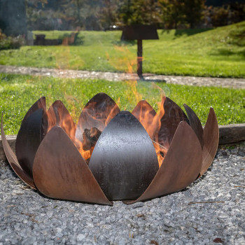 Brasero NINFEA - Laferrotechnica - BR121 - Braséro nénuphar image d'ambiance