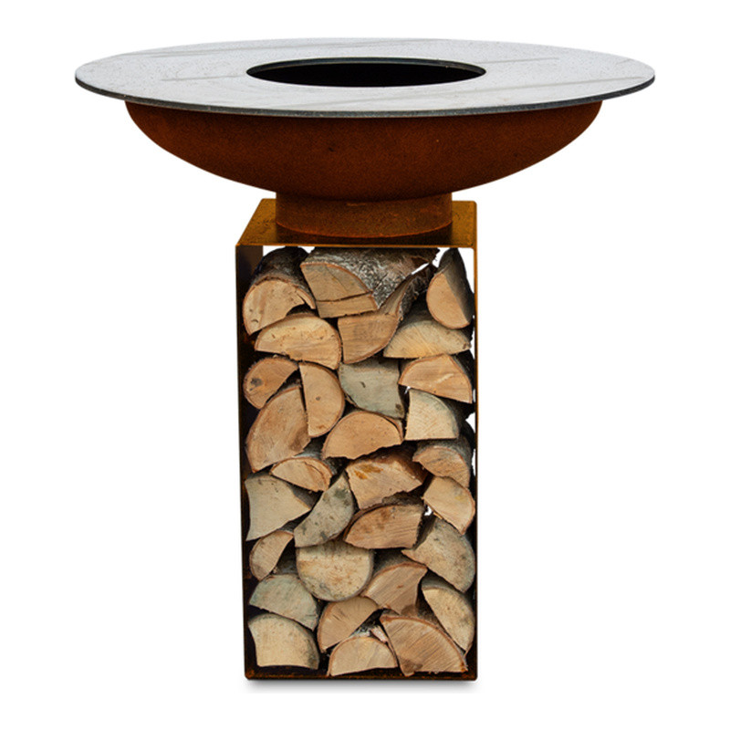 PLANCHA URBAN - Outr - ref 001.01.30.001- Acier corten et large plaque de cuisson