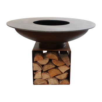 PLANCHA URBAN LOW - Outr - ref 001.01.30.101 - Acier corten et large plaque de cuisson