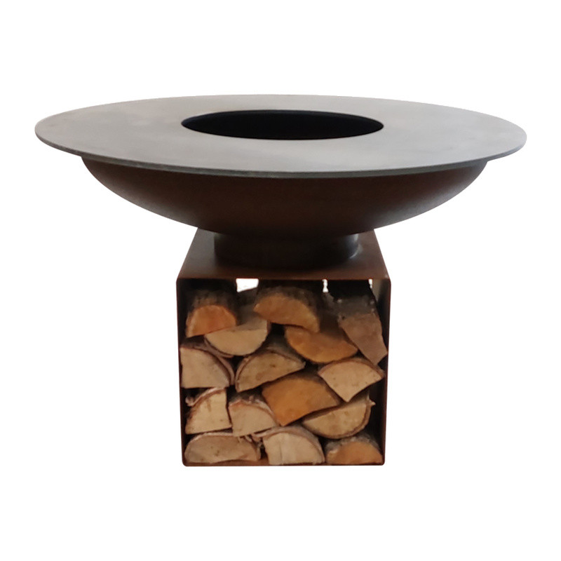 PLANCHA URBAN LOW - Outr - ref 001.01.30.101 - Acier corten et large plaque de cuisson