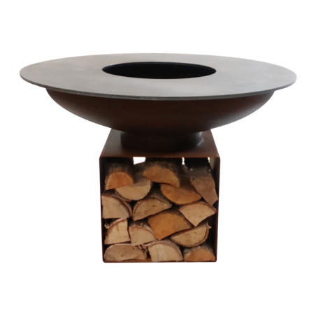 PLANCHA URBAN LOW - Outr - ref 001.01.30.101 - Acier corten et large plaque de cuisson