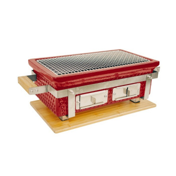 Barbecue de table - Braza Table Grill Square - Outr - En céramique rouge