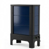 Poêle radiant électrique E30 S La Valmarecchia en céramique bleu et cadre acier noir