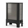 Poêle radiant électrique E30 S La Valmarecchia en céramique gris et cadre acier noir