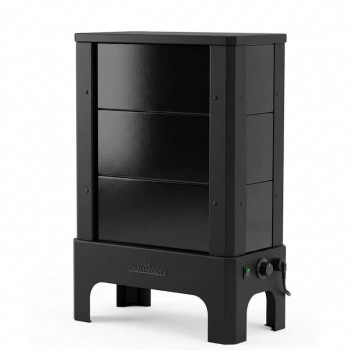 Poêle radiant électrique E30 S La Valmarecchia en céramique noir et cadre acier noir