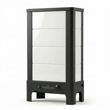 Poêle radiant électrique E40 S La Valmarecchia en céramique blanche et cadre acier noir