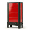 Poêle radiant électrique E40 S La Valmarecchia en céramique rouge Ferrari et cadre acier noir