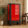 Poêle radiant électrique E40 S La Valmarecchia en céramique rouge Ferrari dans un intérieur moderne