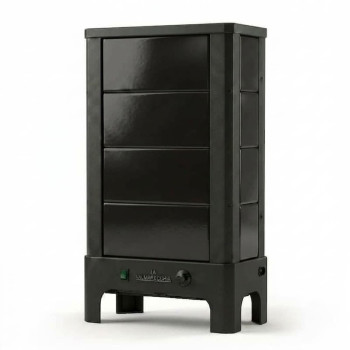 Poêle radiant électrique E40 S La Valmarecchia en céramique noir et cadre acier noir