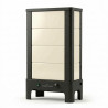 Poêle radiant électrique E40 S La Valmarecchia en céramique ivoire et cadre acier noir