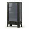Poêle radiant électrique E40 S La Valmarecchia en céramique gris et cadre acier noir