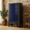 Poêle radiant électrique E40 S La Valmarecchia en céramique bleu dans un intérieur moderne