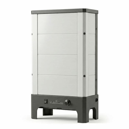 Poêle radiant électrique E40 SL La Valmarecchia en céramique blanche — habillage majolique intégral