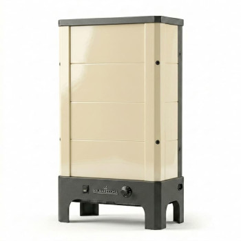 Poêle radiant électrique E40 SL La Valmarecchia en céramique ivoire — habillage majolique intégral
